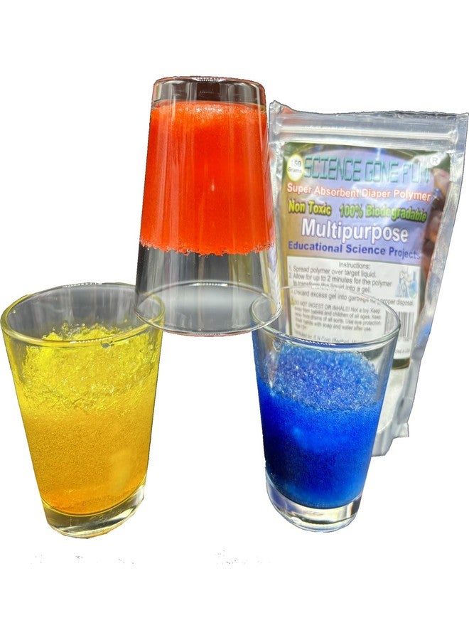Science Gone Fun Water Gel Polymer Fine Granular - Ghost Crystals 8 Ounce - Image 4